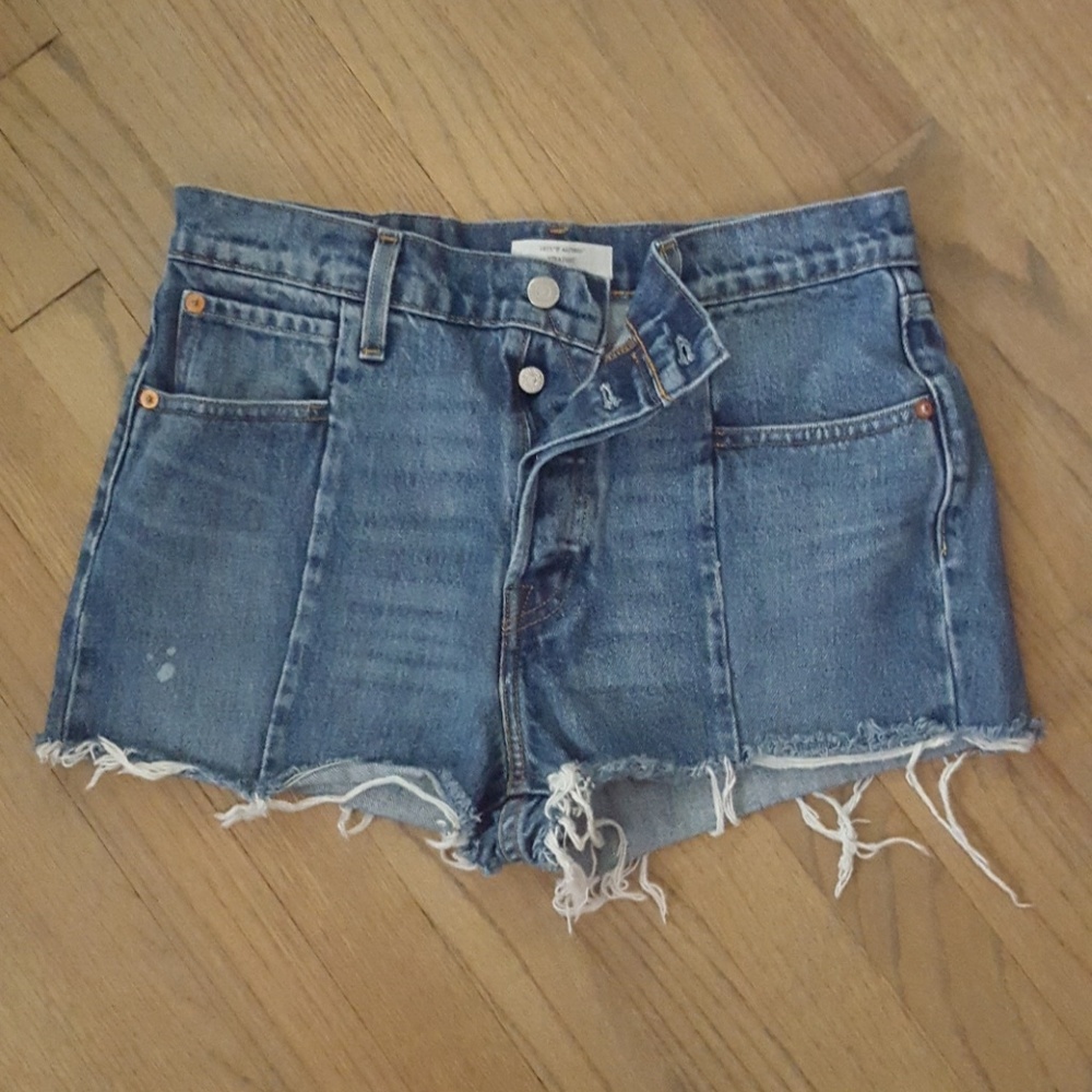 Levi's Altered Button Up Cut-Off Shorts